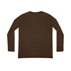 Brown Geometric KMA11 V-Neck Long Sleeve Shirt