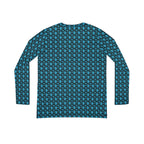 Turquoise Geometric KMA11 V-Neck Long Sleeve Shirt
