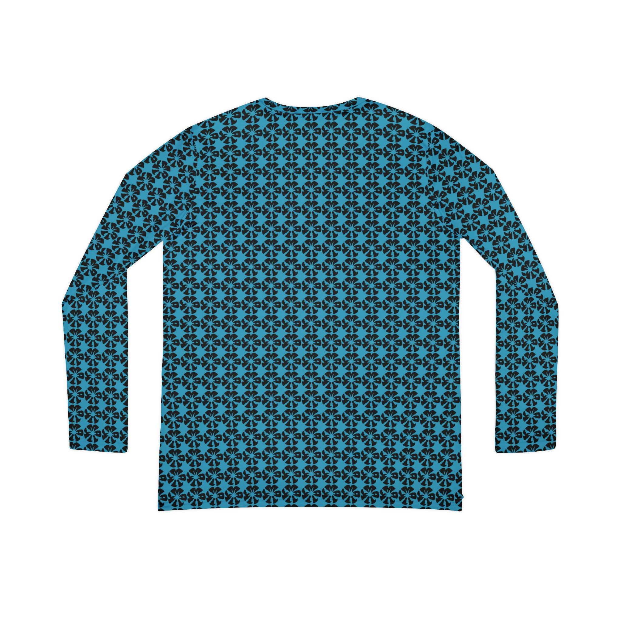 Turquoise Geometric KMA11 V-Neck Long Sleeve Shirt