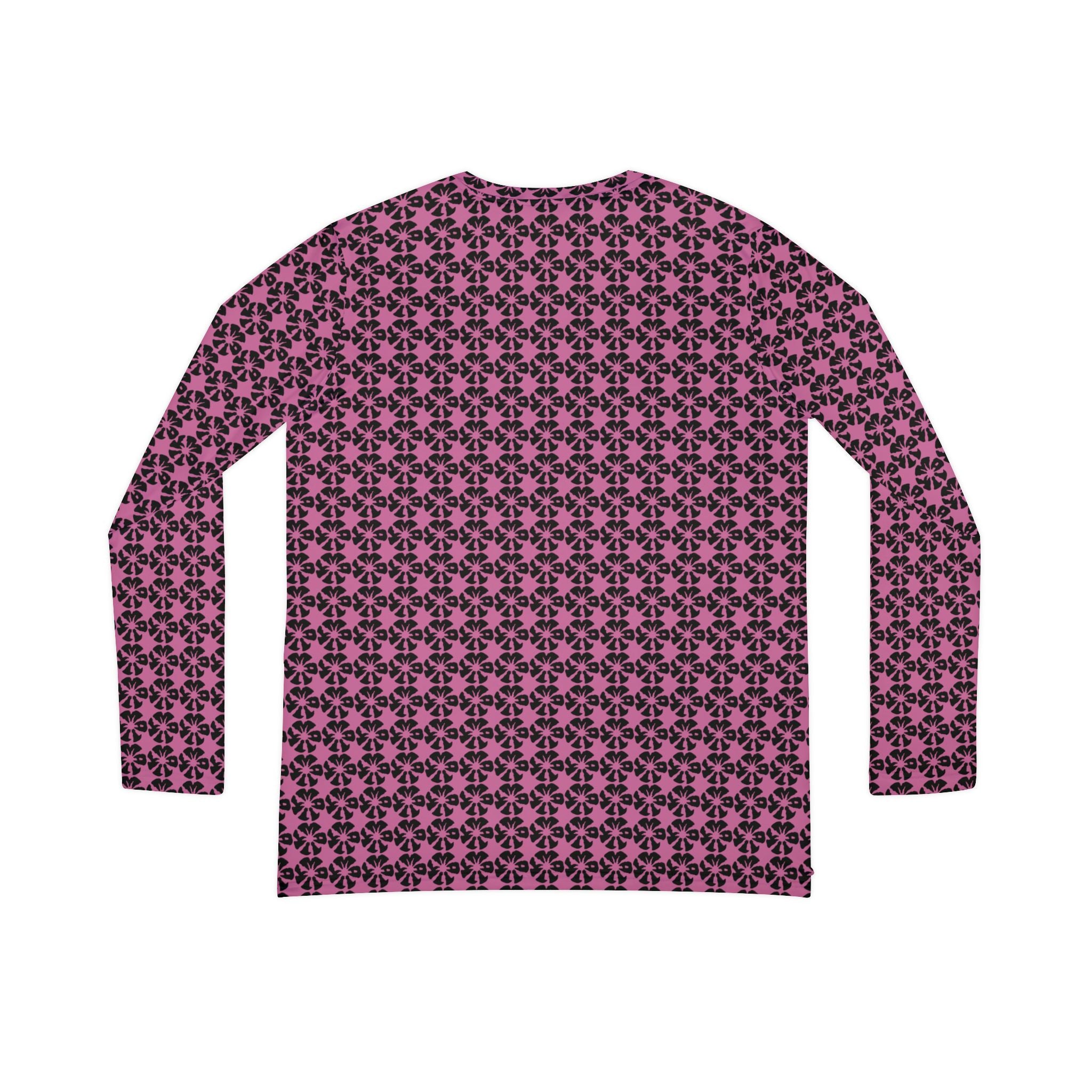 Light Pink Geometric KMA11 V-Neck Long Sleeve Shirt