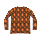 Light Orange Geometric KMA11 V-Neck Long Sleeve Shirt