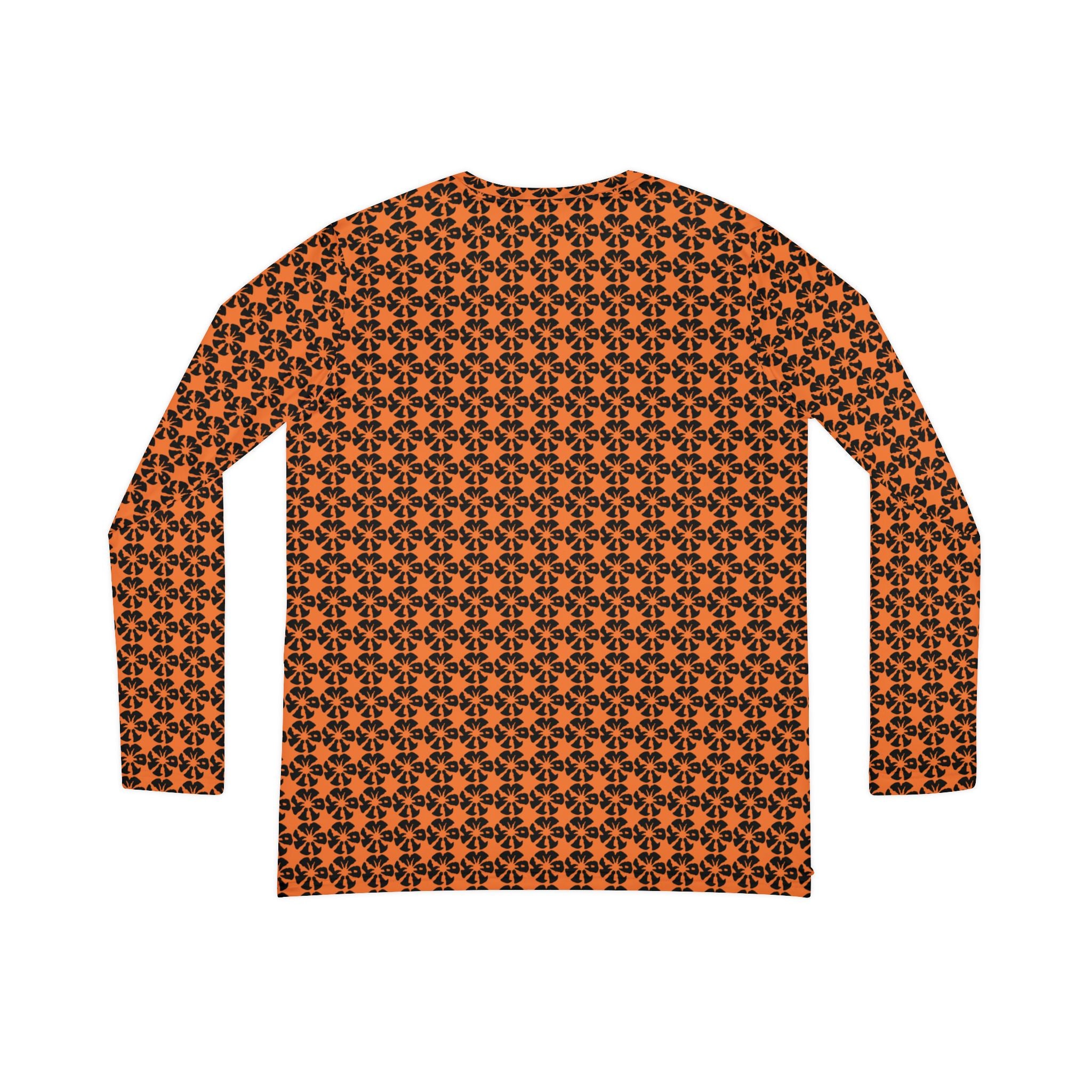 Light Orange Geometric KMA11 V-Neck Long Sleeve Shirt