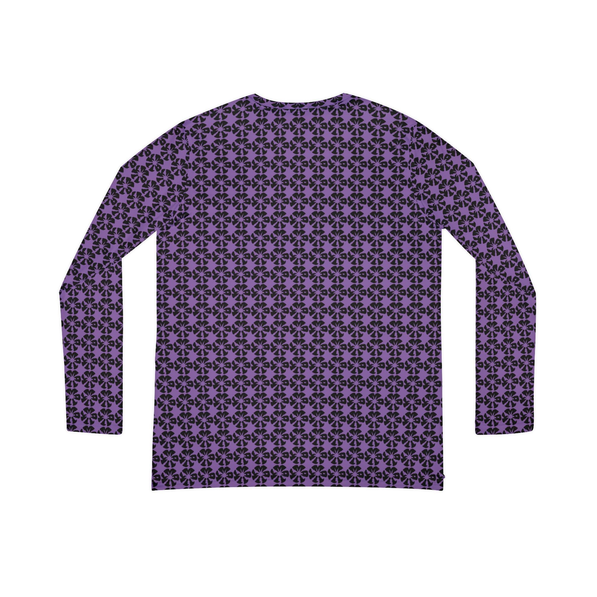 Light Purple Geometric KMA11 V-Neck Long Sleeve Shirt