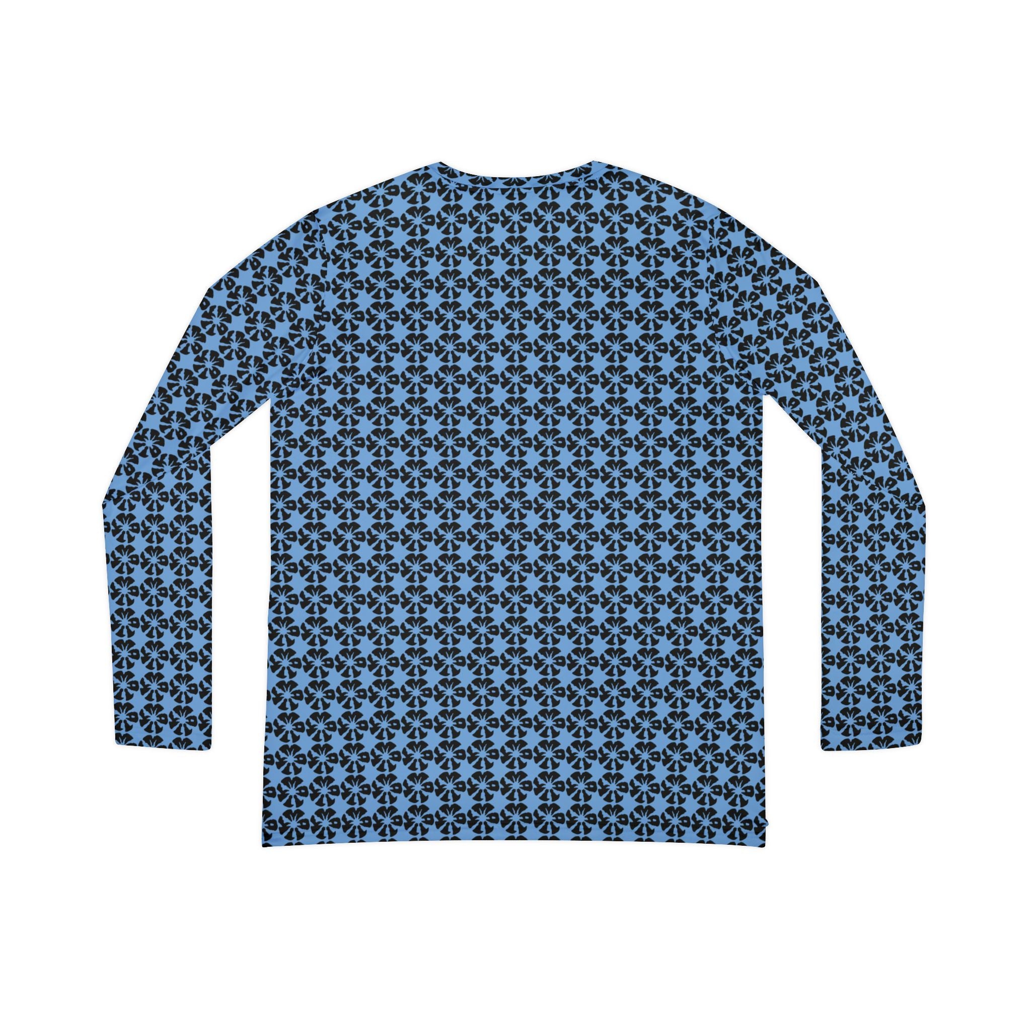 Light Blue Geometric KMA11 V-Neck Long Sleeve Shirt