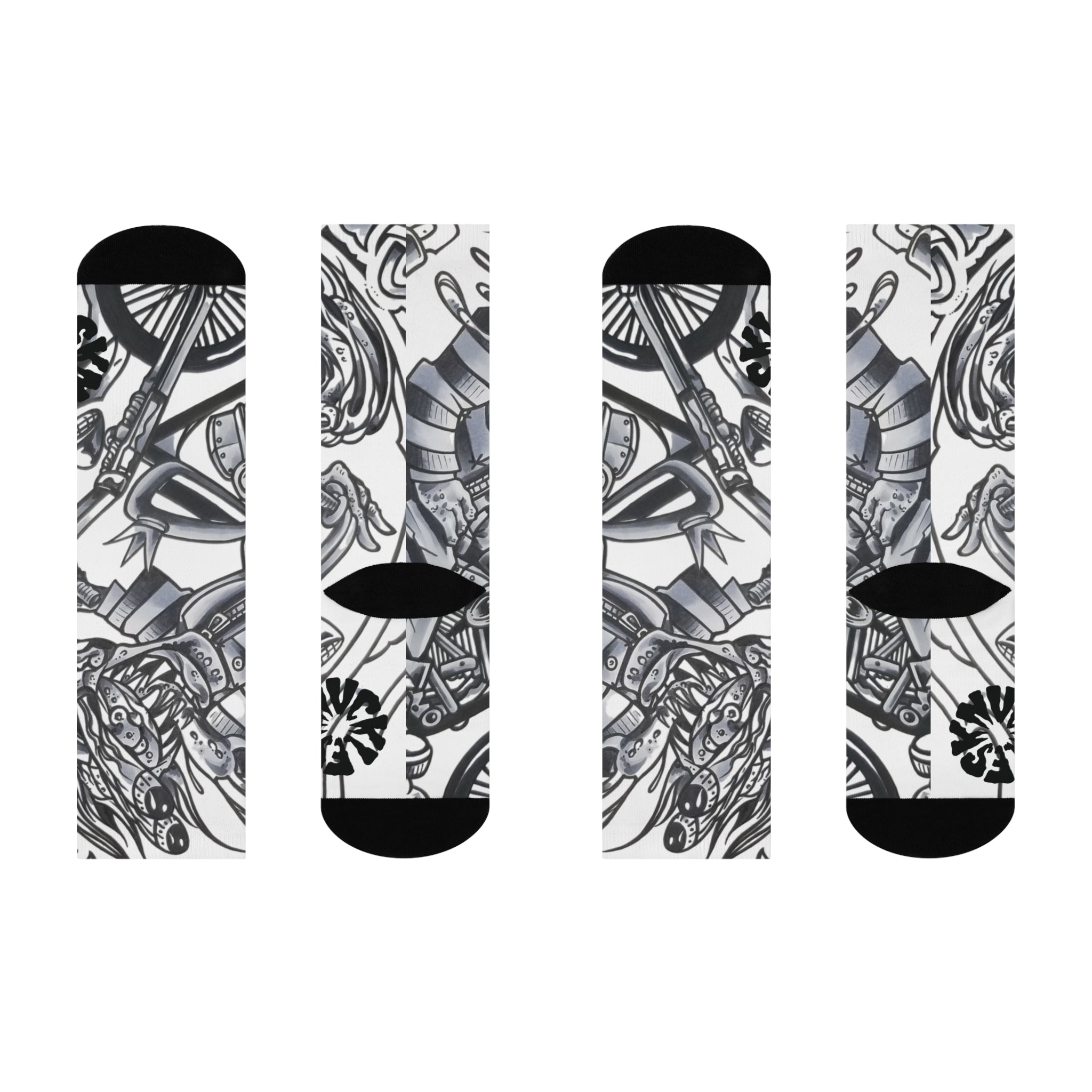 RideOrDie // [Full Burn] - Crew Socks